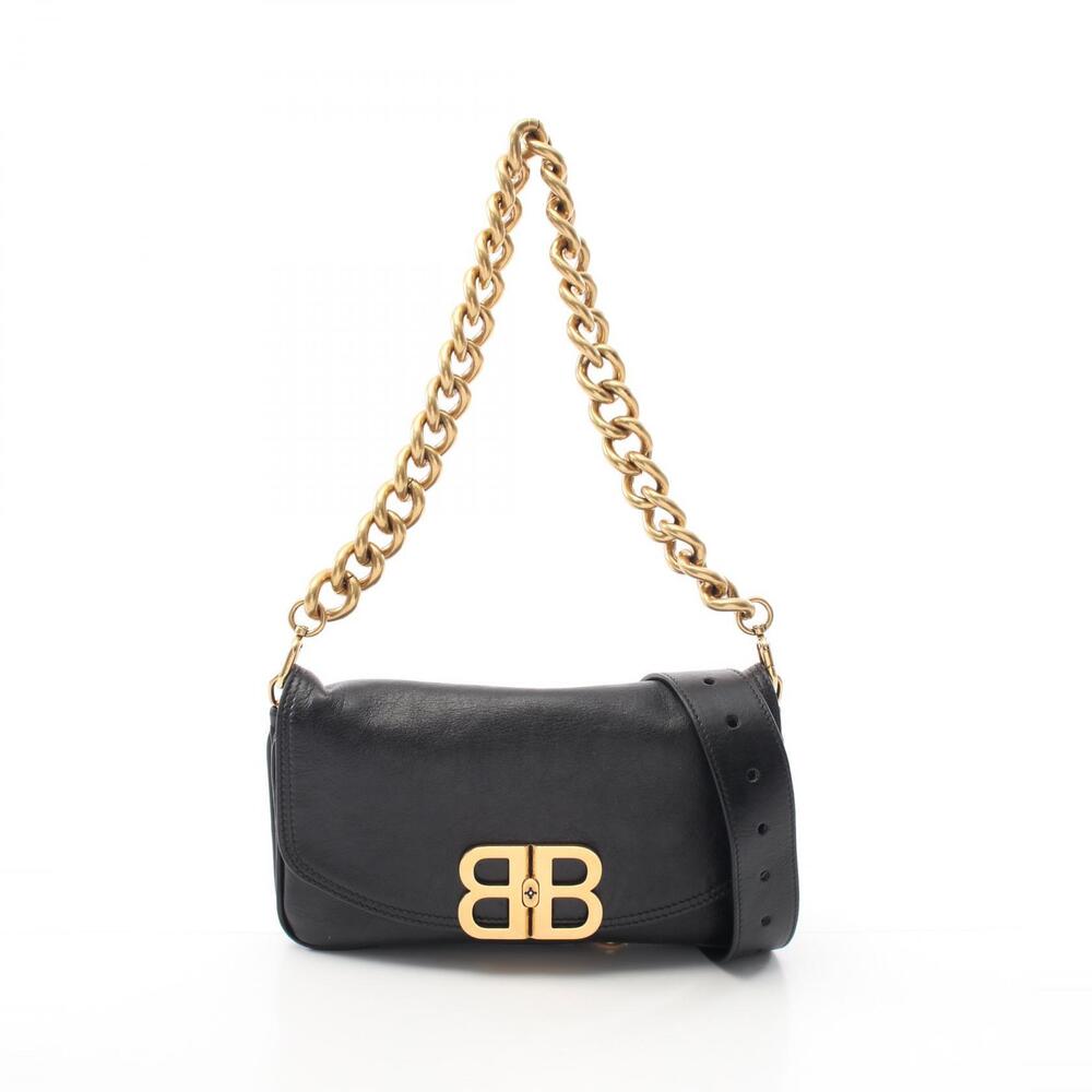 Balenciaga SOFT Shoulder Bag Leather Black - Picture 1 of 8